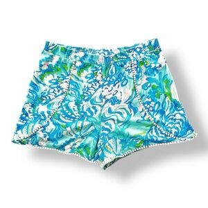 Lilly Pulitzer | Marielle Blue Ibiza Aqua La Vista Print Shorts (14 yrs)